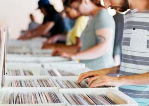 People browsing records