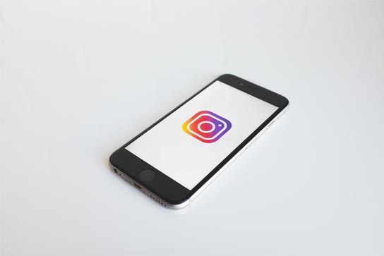 Instagram on phone