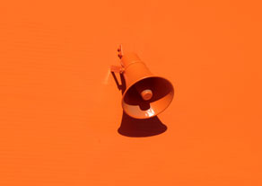 Orange megaphone