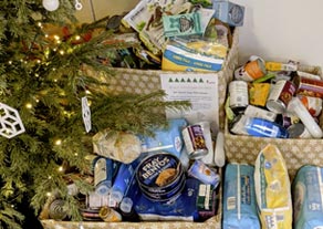 Christmas food donations