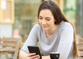 Woman using phone