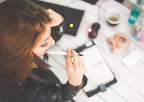 Woman writing