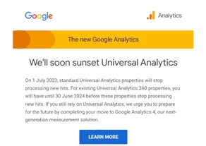 Sunsetting Universal Analytics - screenshot