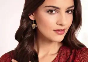 Woman modelling earings