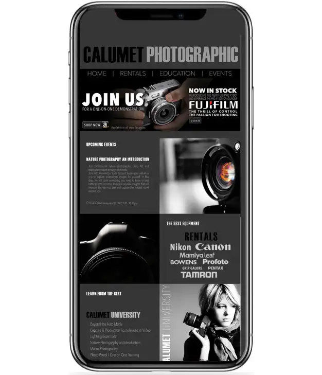 Calumet Photographic Screenshot